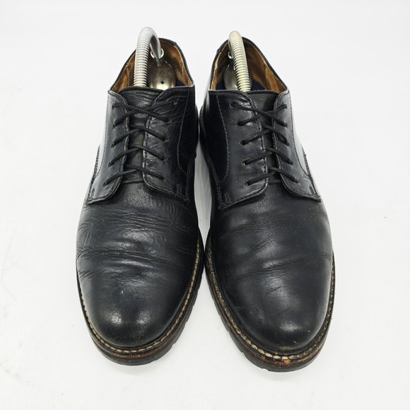Vintage Polo Ralph Lauren Shoes Men\'s 9 D Oxford Black‎ Leather Plain Toe Derby main image 4